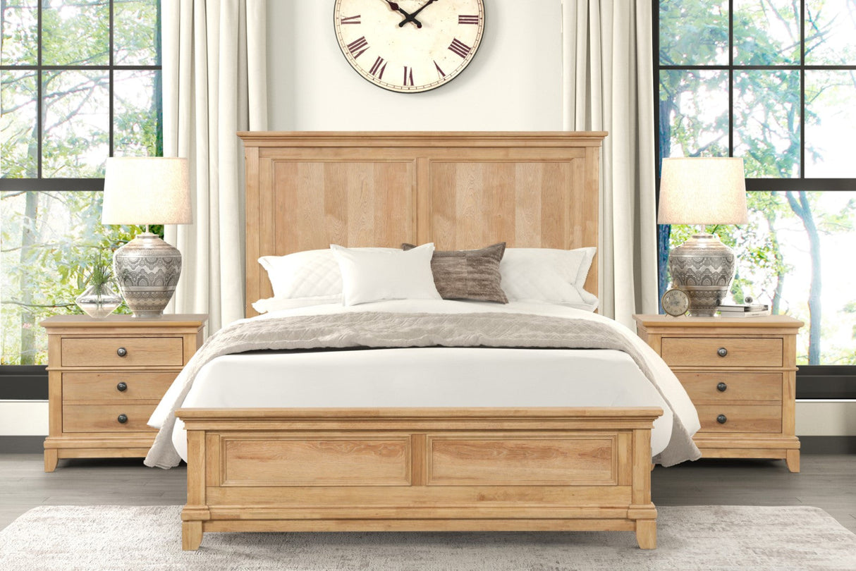 McHenry Natural Oak King Bed by Furniture of America at Eve Furniture