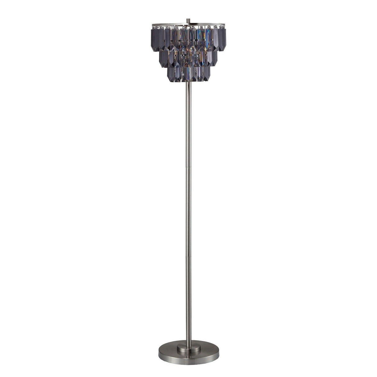 Meg Black/Chrome Floor Lamp by Furniture of America at Eve Furniture