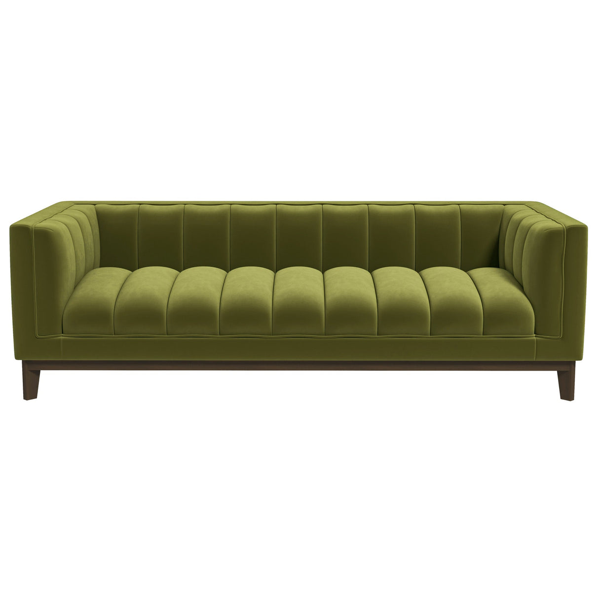 Melissa Mid-Century Green Velvet Modern Sofa by Ashcroft Imports at Eve Furniture