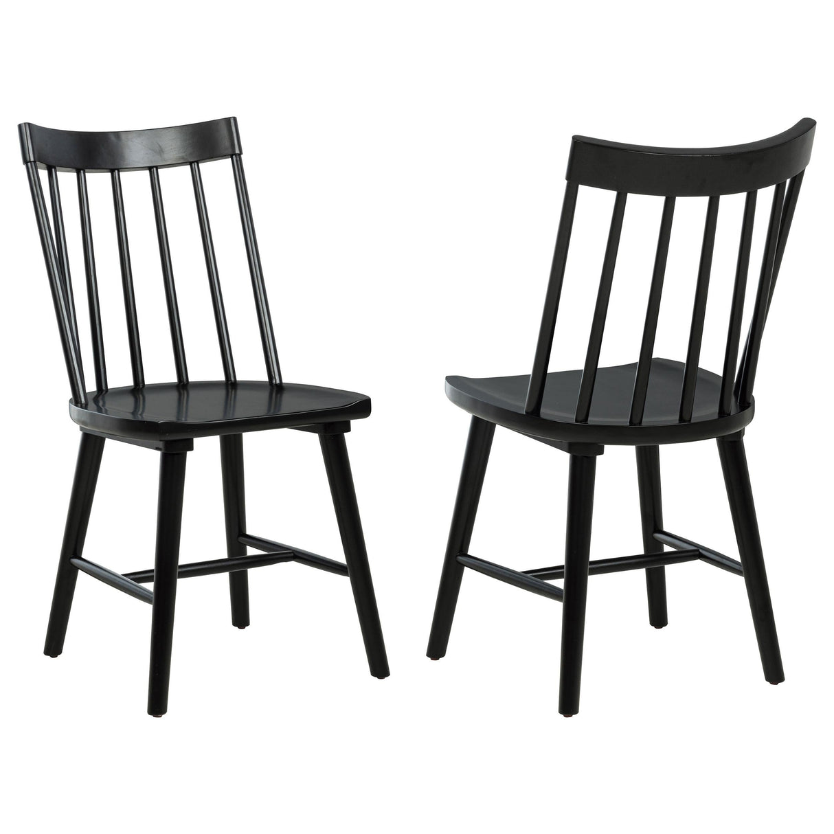 Middleton Black Solid Wood Dining Side Chair, Set of 2 by Coaster at Eve Furniture