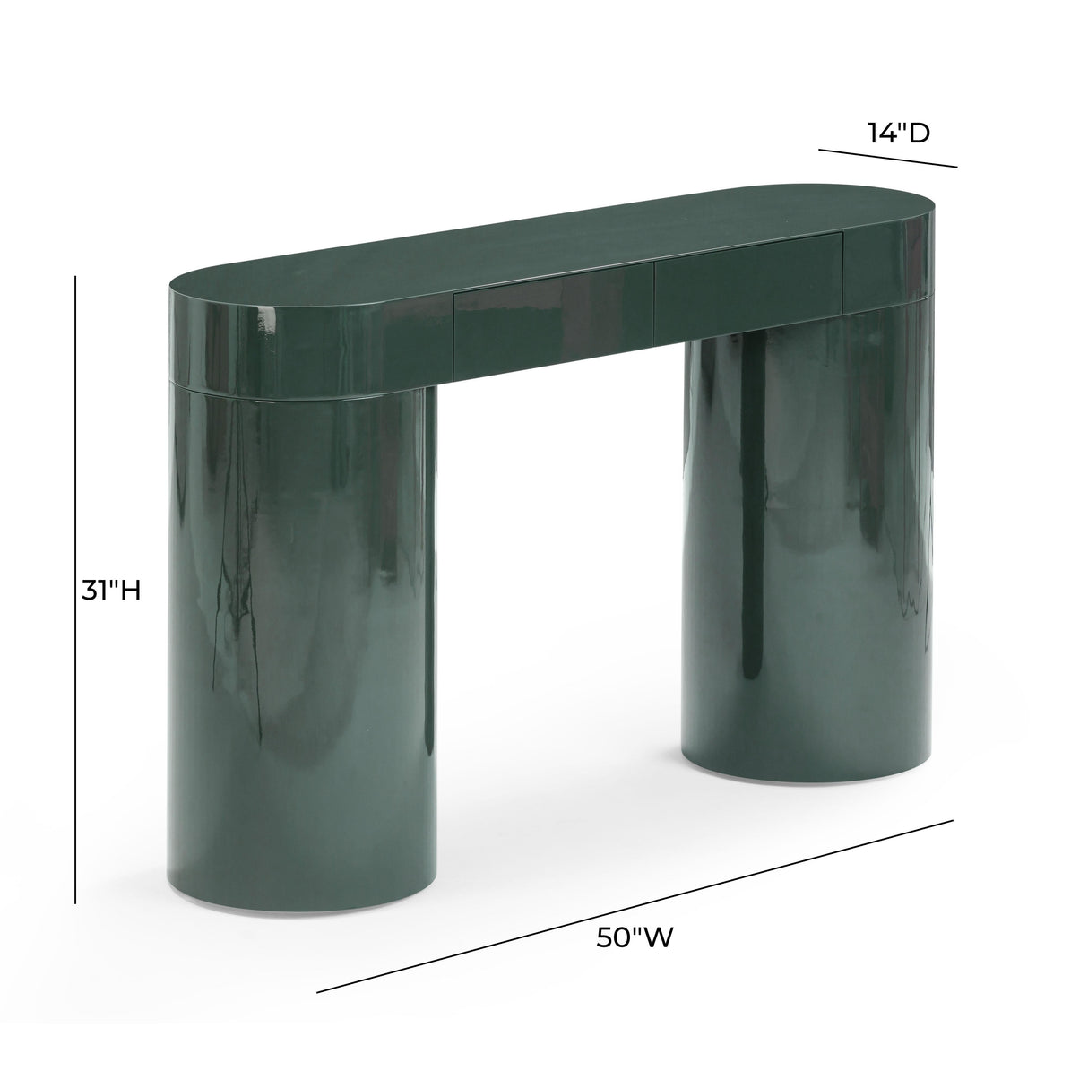 Mira High Gloss Console Table by TOV Furniture at Eve Furniture
