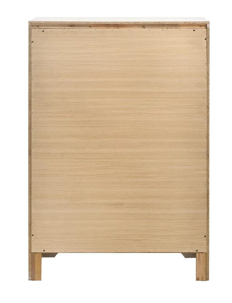 Miranda White/Rhinestone 5-Drawer Chest by Coaster at Eve Furniture