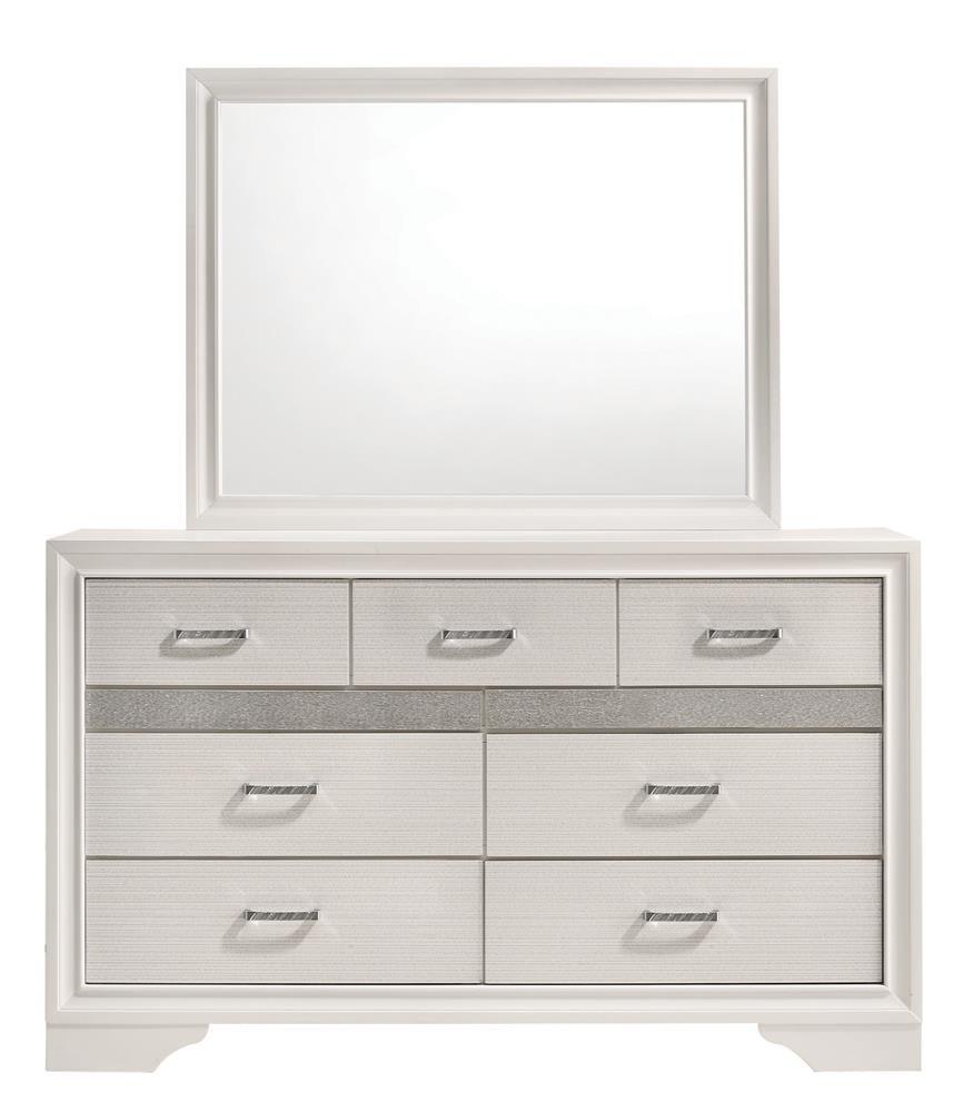 Miranda White/Rhinestone 7-Drawer Dresser by Coaster at Eve Furniture