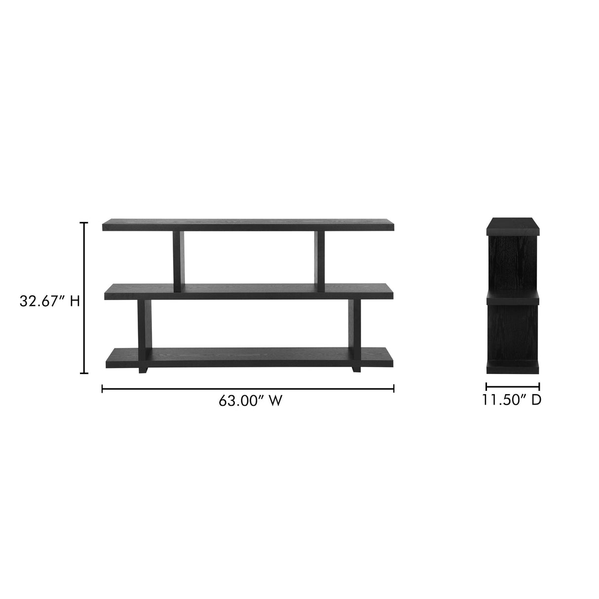 Miri Small Black Shelf by Moe's Home at Eve Furniture