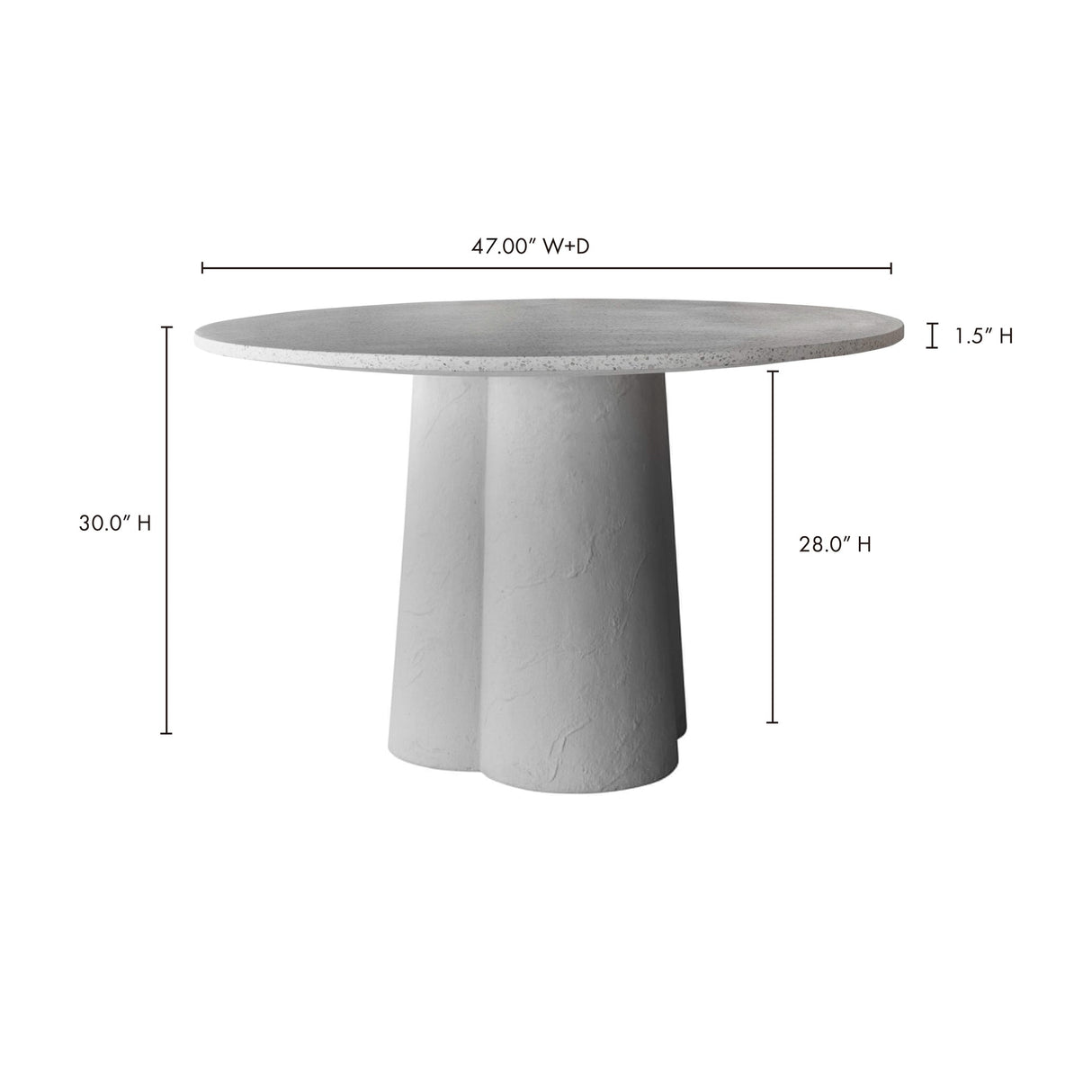 Mono White Dining Table by Moe's Home at Eve Furniture