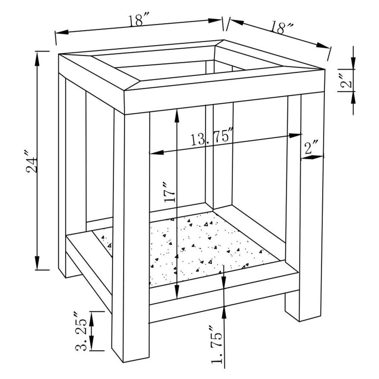 Mozzi Brushed Bronze Square End Table with Glass Top Mirror by Coaster at Eve Furniture