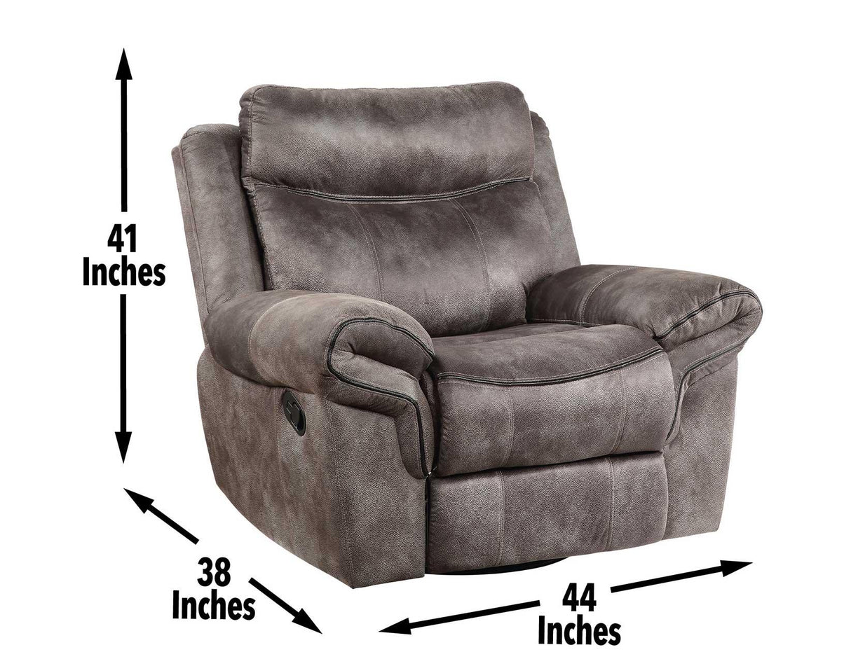 Nashville Gray Swivel Glider Recliner by Steve Silver at Eve Furniture