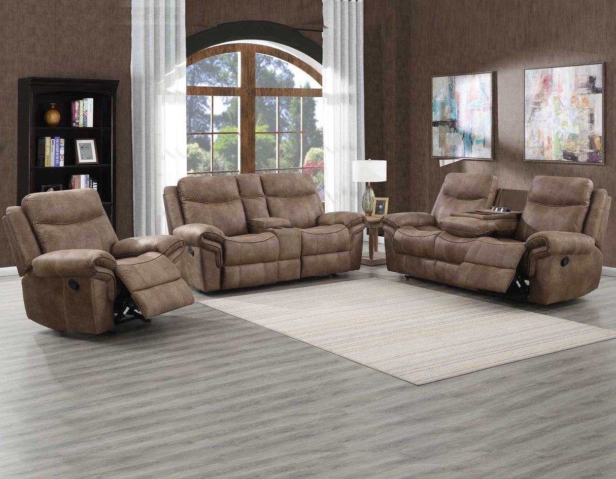 Nashville Coca 3-Piece Manual Reclining Set by Steve Silver at Eve Furniture