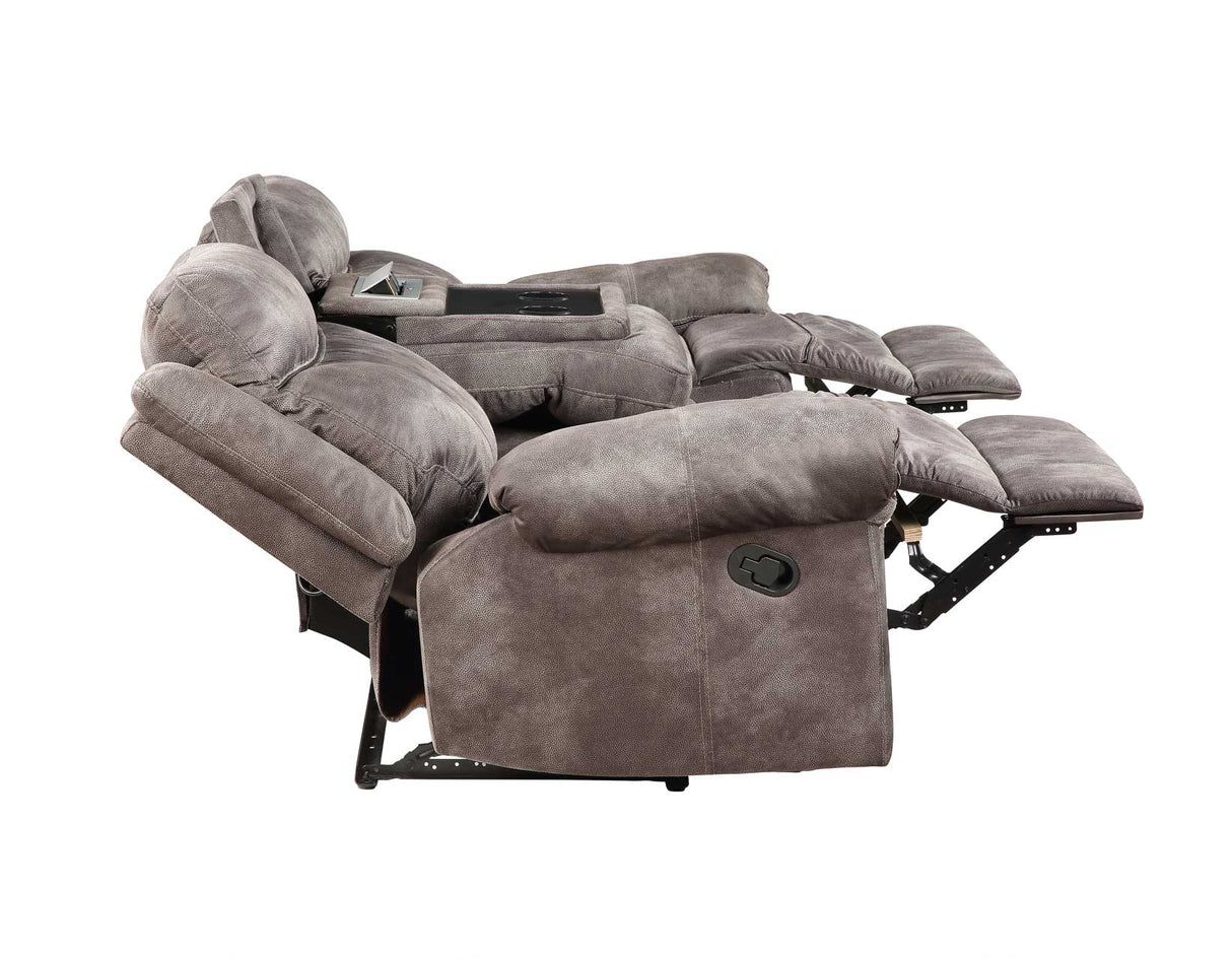 Nashville Gray 3-Piece Manual Reclining Set by Steve Silver at Eve Furniture
