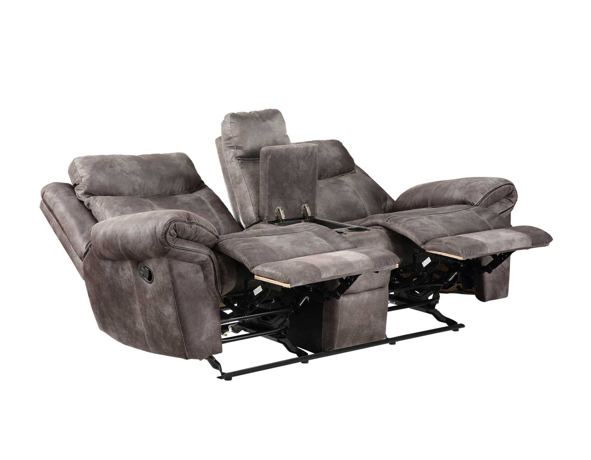 Nashville Gray 3-Piece Manual Reclining Set by Steve Silver at Eve Furniture