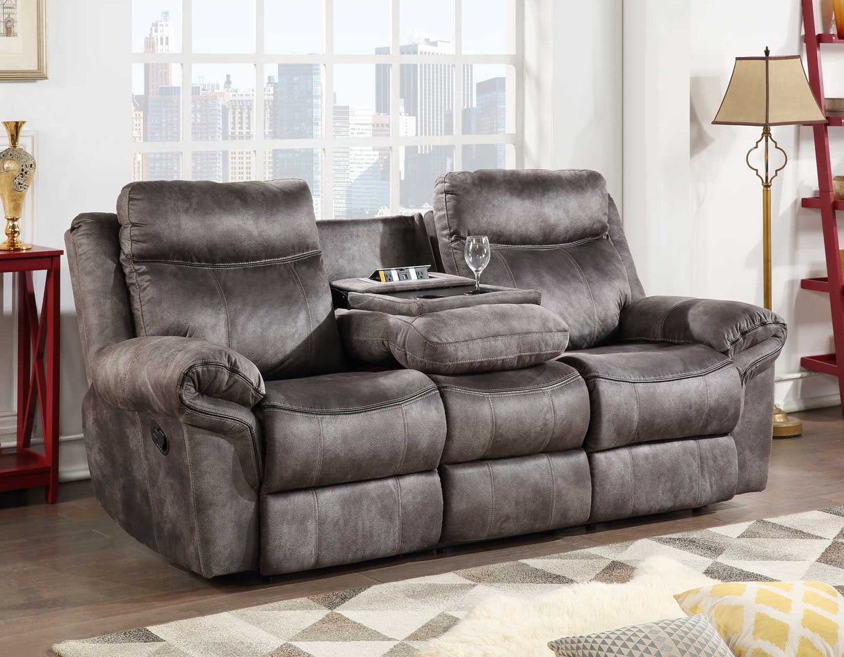 Nashville Gray 3-Piece Manual Reclining Set by Steve Silver at Eve Furniture