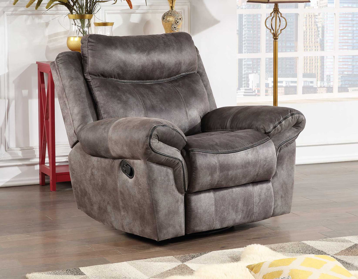 Nashville Gray 3-Piece Manual Reclining Set by Steve Silver at Eve Furniture