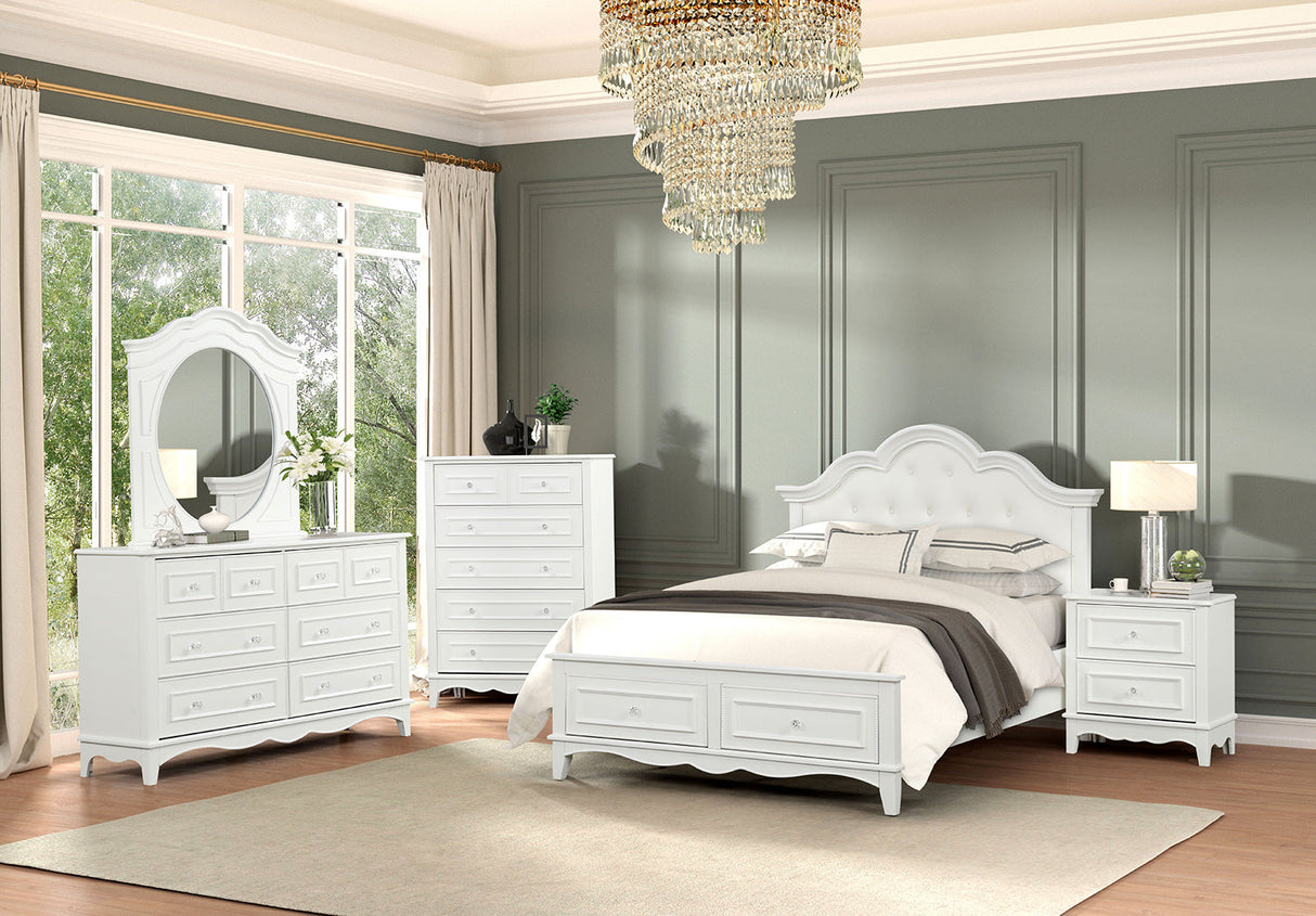 Naucalpan White Queen Bed by Furniture of America at Eve Furniture