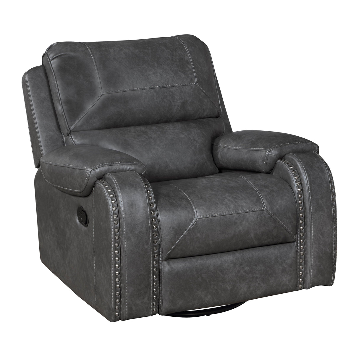 Newnan Gray Swivel Glider Reclining Chair by Homelegance at Eve Furniture