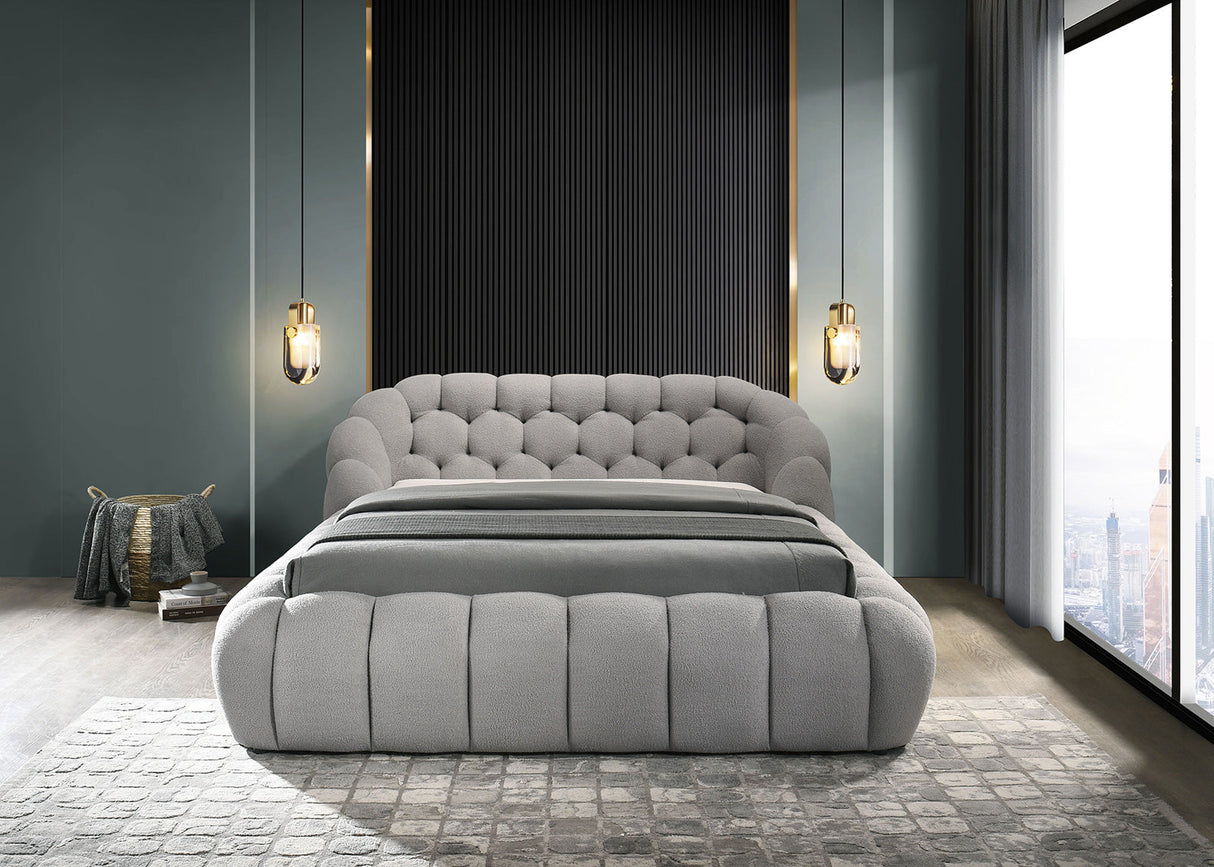 Newquay Gray King Bed by Furniture of America at Eve Furniture