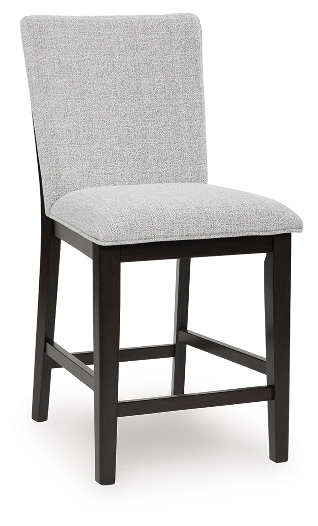Neymorton Dark Grayish Brown Counter Height Barstool, Set of 2 by Ashley at Eve Furniture