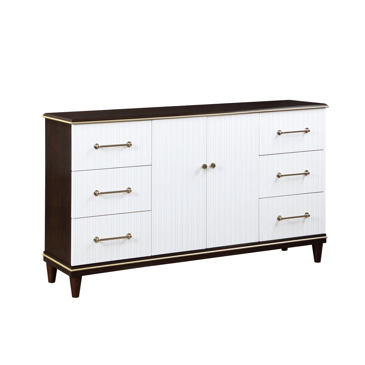 Niles White/Cherry Dresser by Homelegance at Eve Furniture