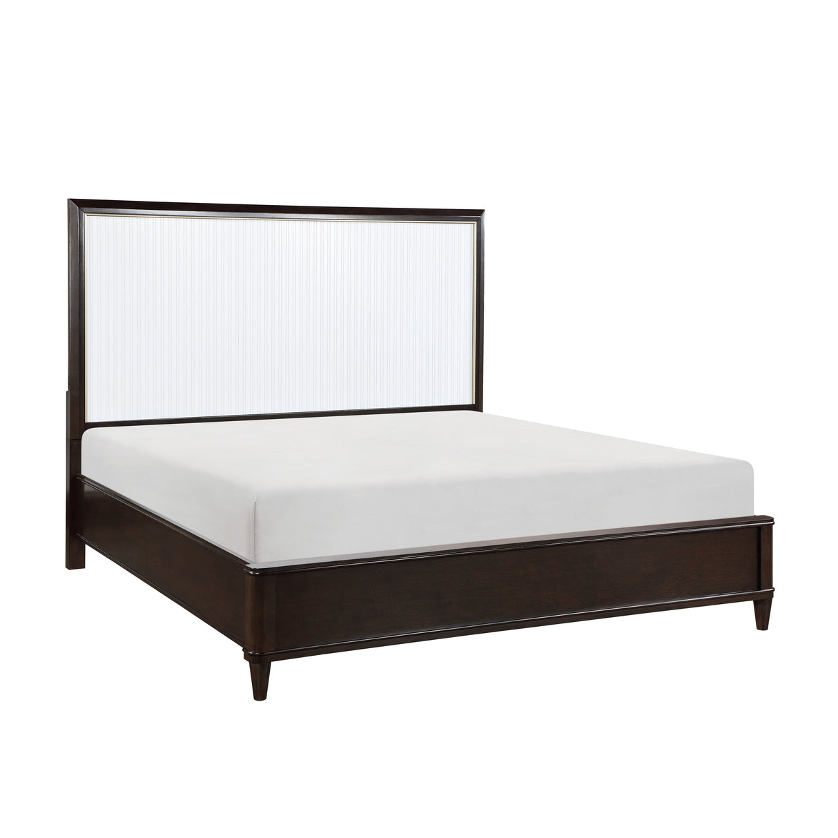 Niles White/Cherry King Panel Bed by Homelegance at Eve Furniture