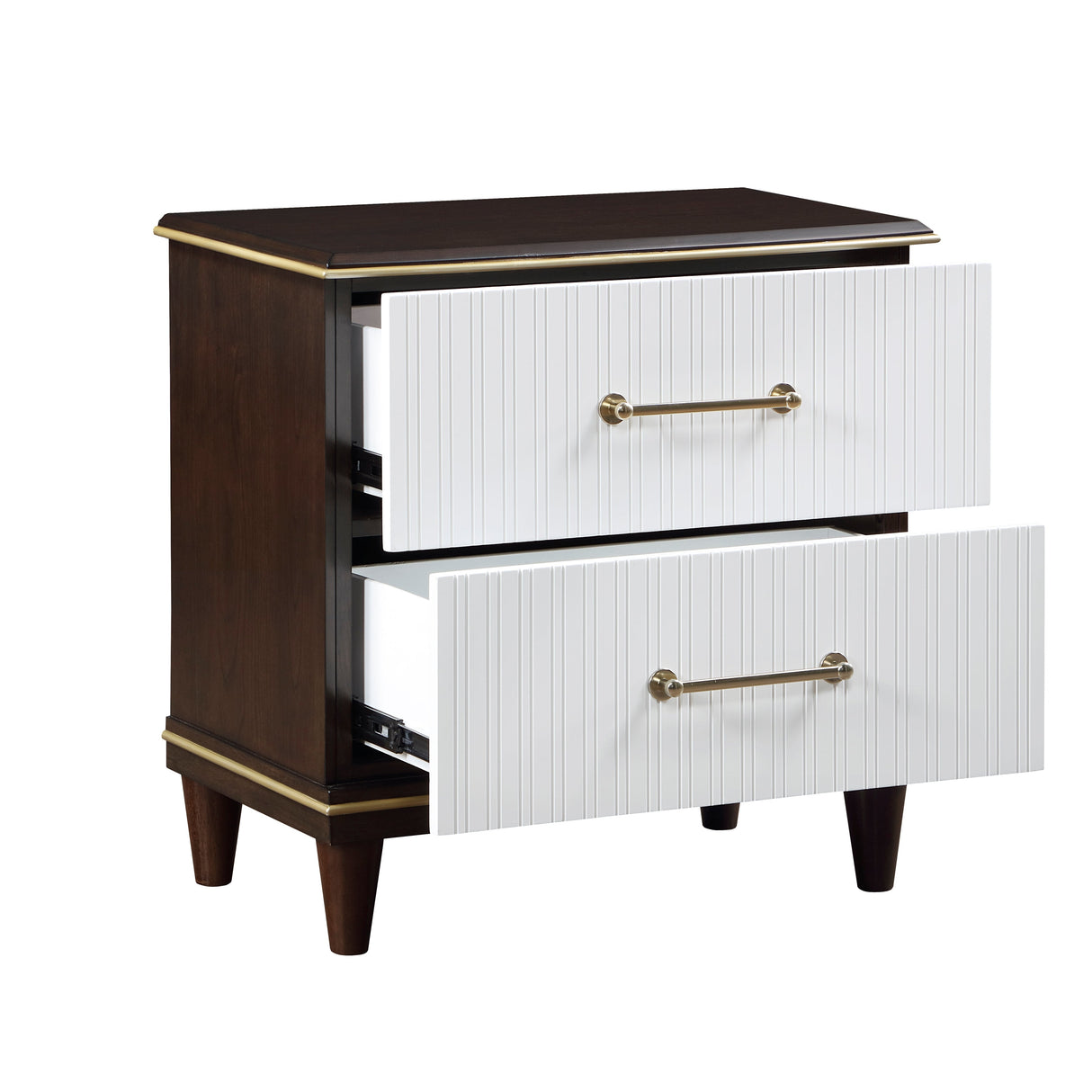 Niles White/Cherry Nightstand by Homelegance at Eve Furniture
