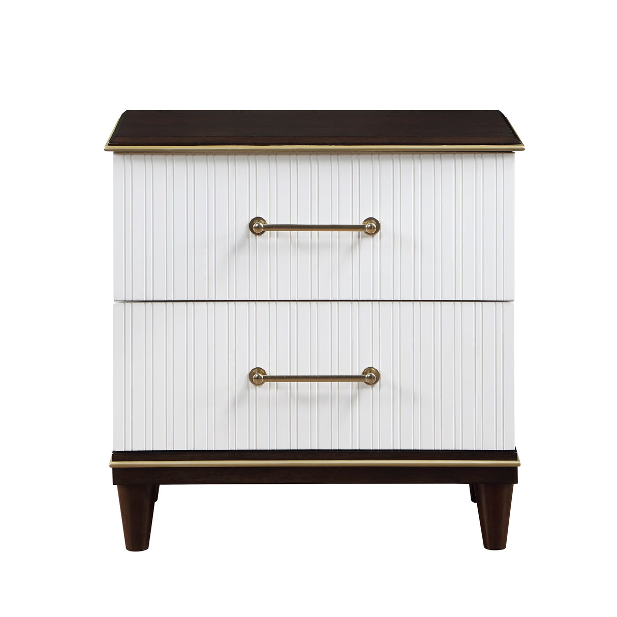 Niles White/Cherry Nightstand by Homelegance at Eve Furniture