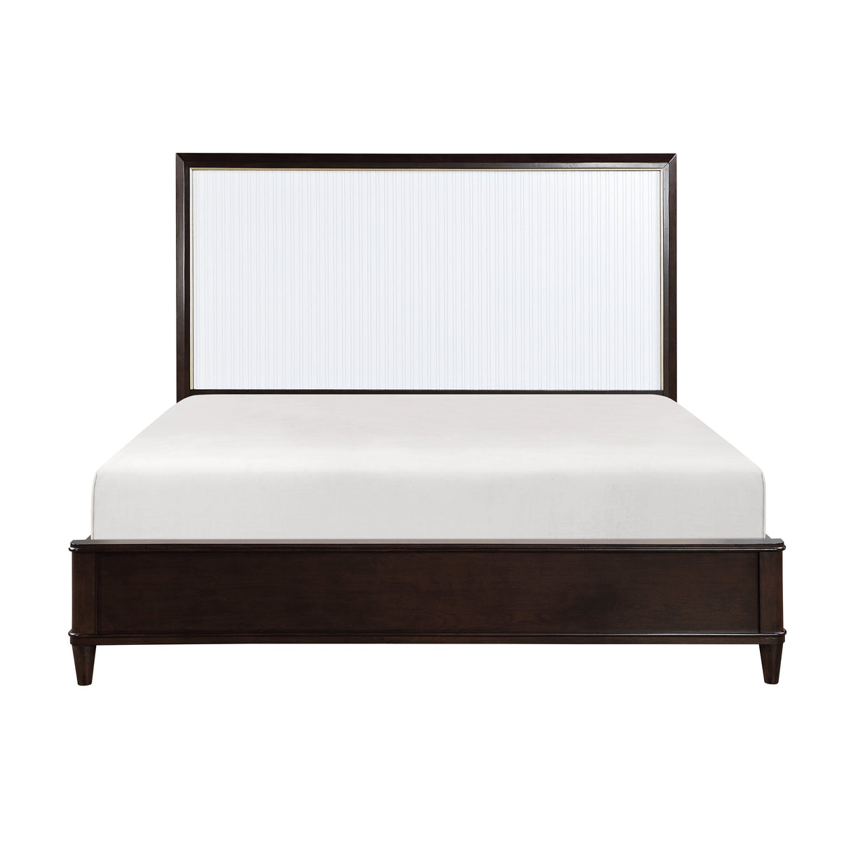 Niles White/Cherry Queen Panel Bed by Homelegance at Eve Furniture