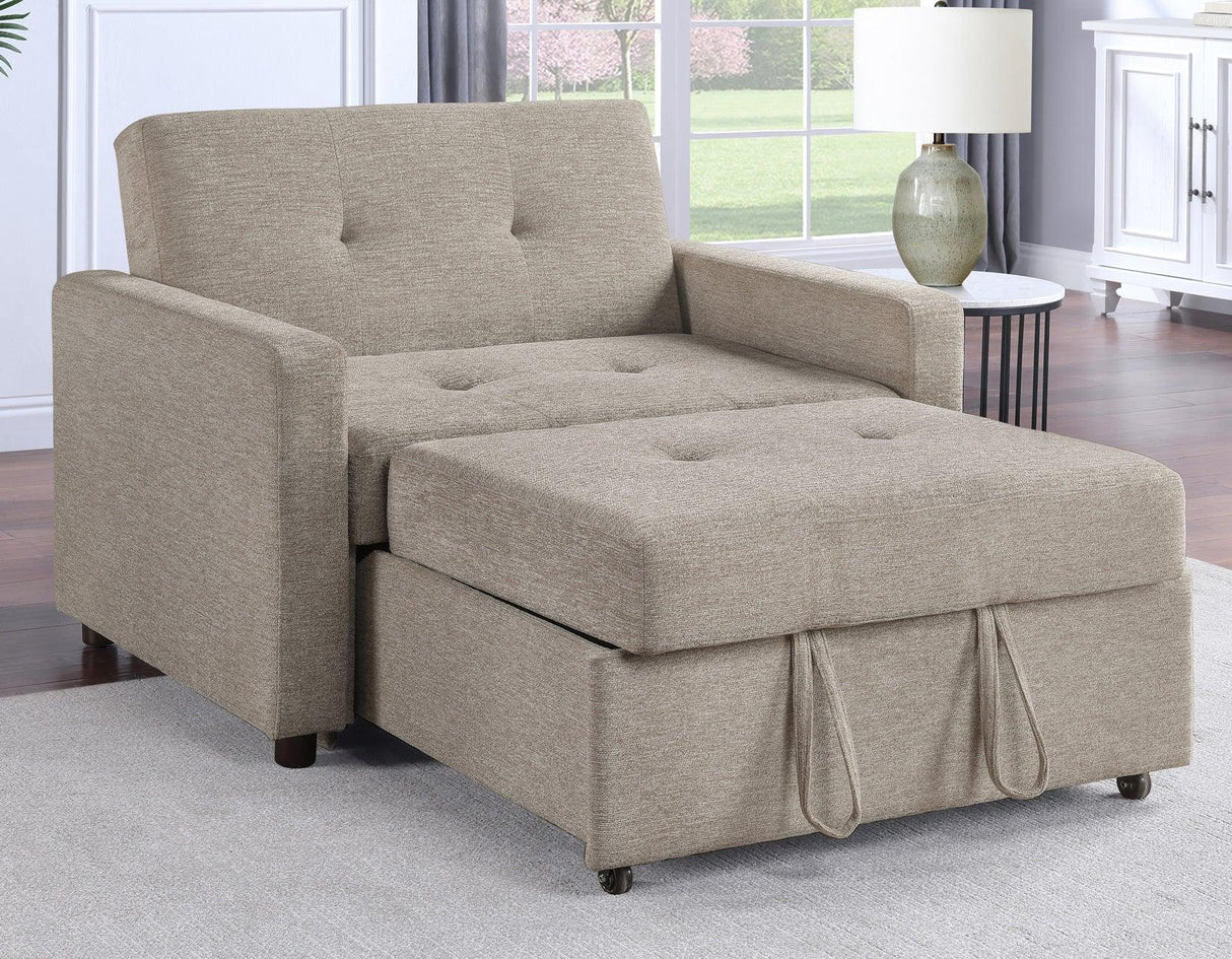 Noah Brown Convertible Sleeper Chair by Steve Silver at Eve Furniture