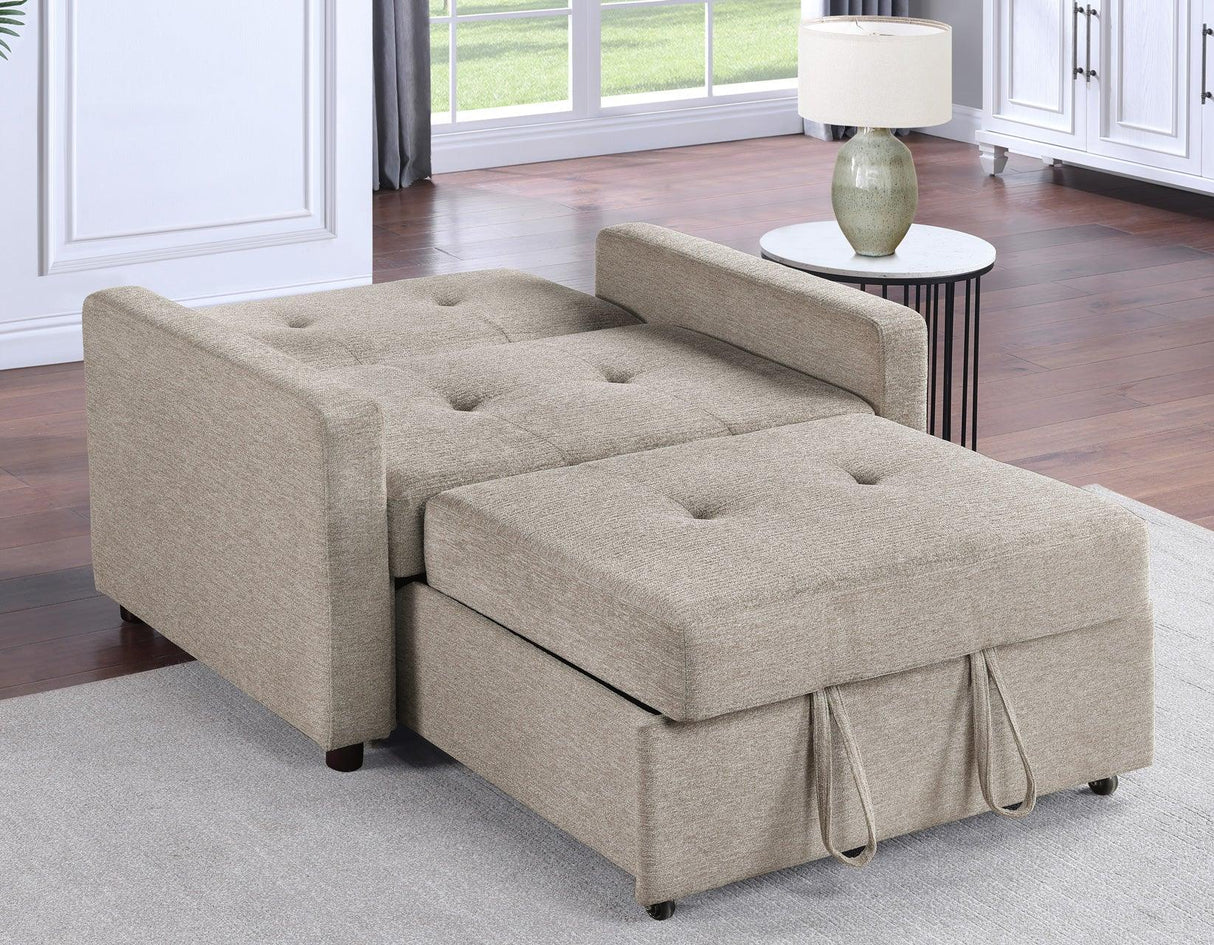 Noah Brown Convertible Sleeper Chair by Steve Silver at Eve Furniture