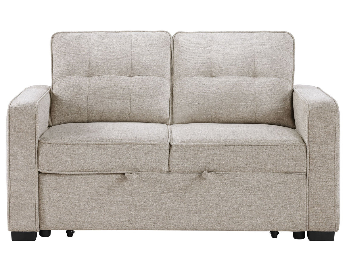 Noah Convertible Sleeper Loveseat, Tan by Steve Silver at Eve Furniture