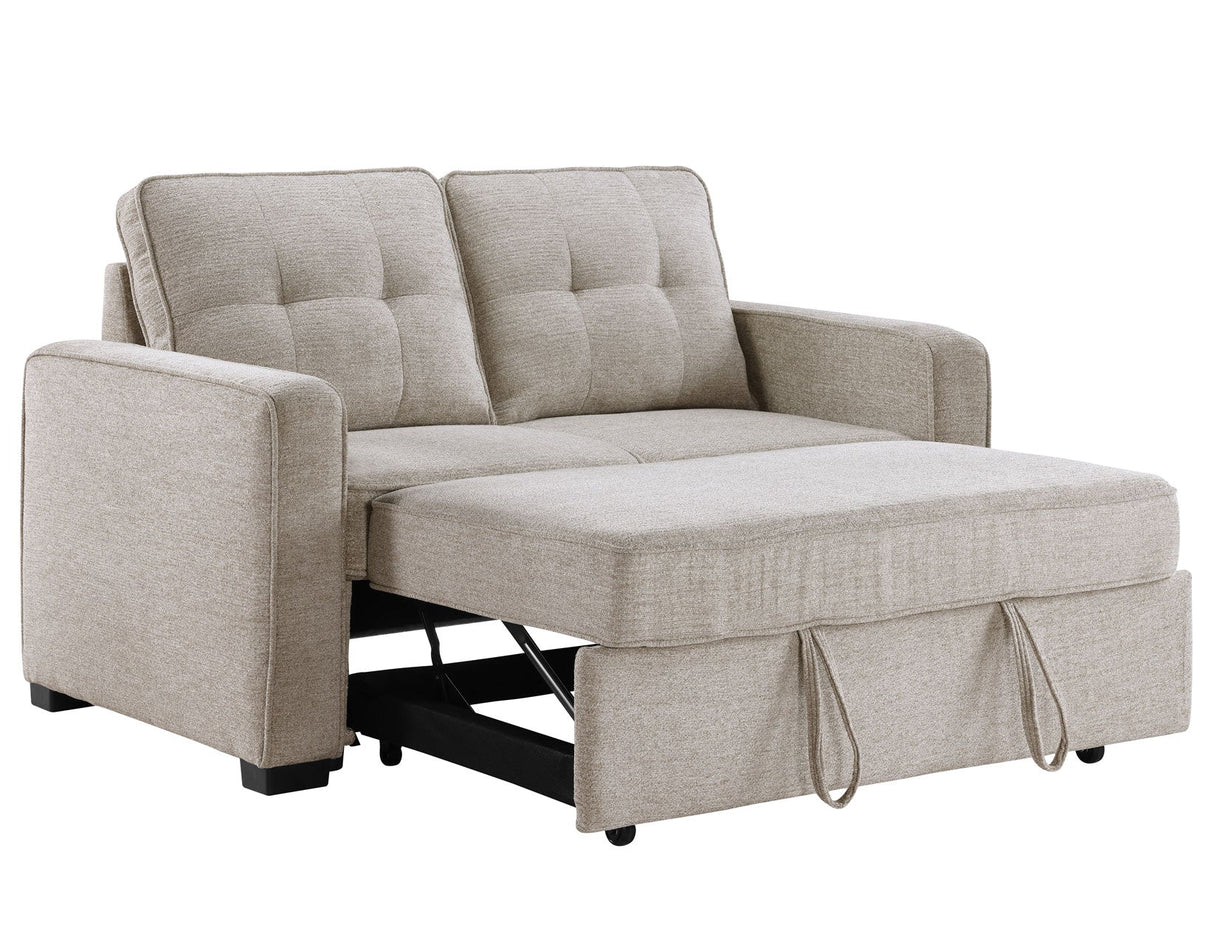 Noah Convertible Sleeper Loveseat, Tan by Steve Silver at Eve Furniture