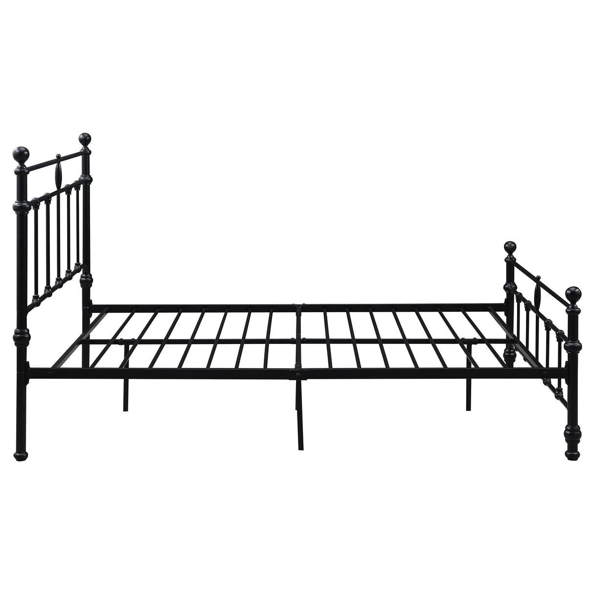 Novak Matte Black 48-inch Metal Full Open Frame Bed by Coaster at Eve Furniture