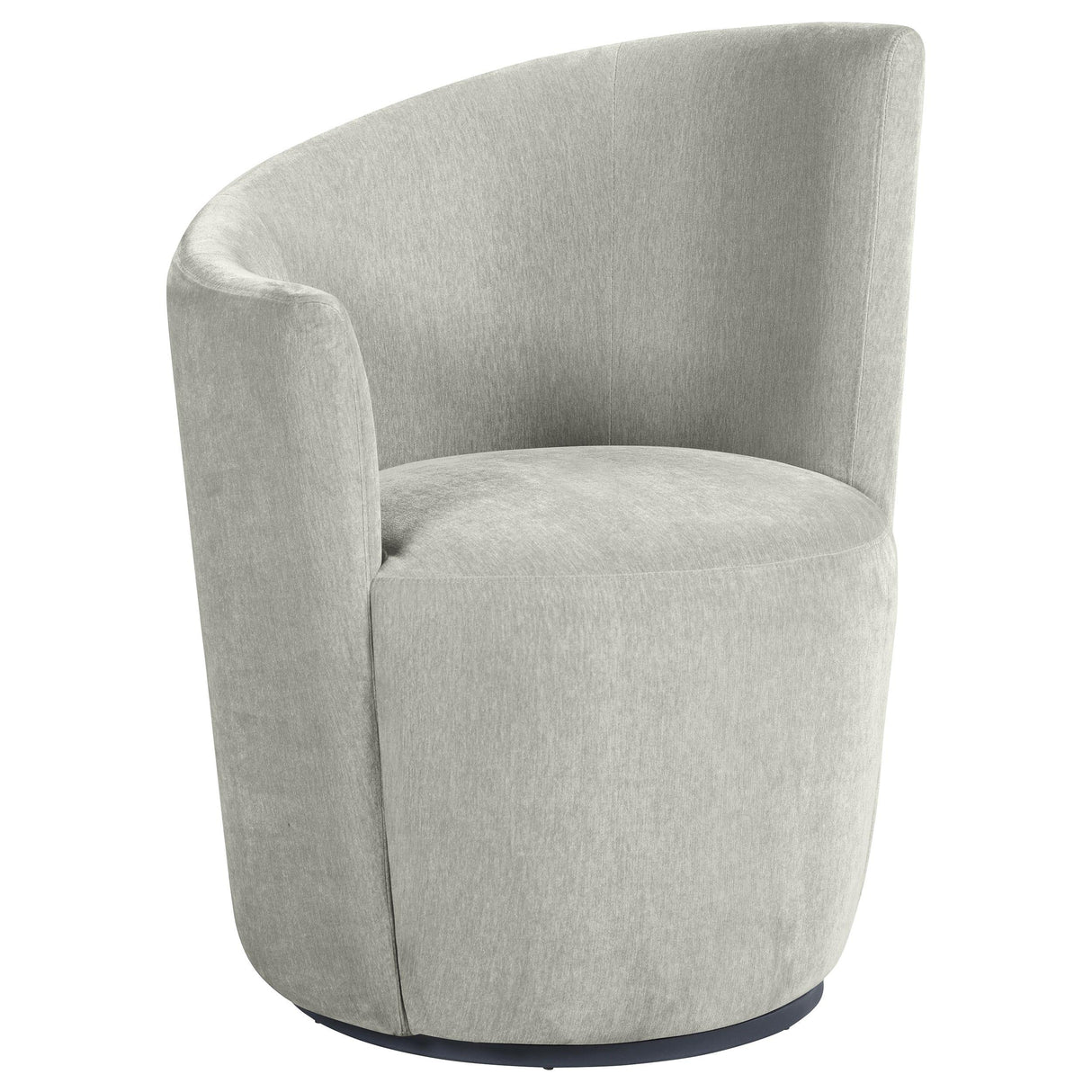 Nueva Dove Grey Upholstered Swivel Chair Curved Backrest by Coaster at Eve Furniture