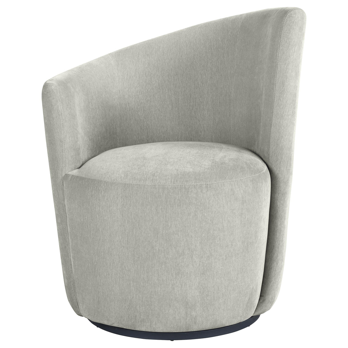 Nueva Dove Grey Upholstered Swivel Chair Curved Backrest by Coaster at Eve Furniture