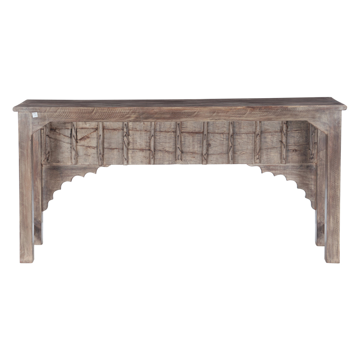 Hand Carved Wood Door Console Table