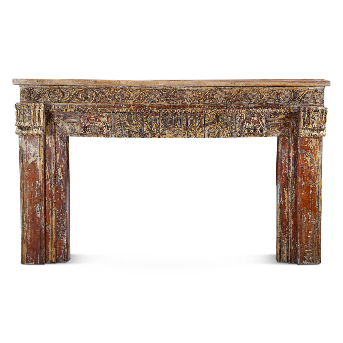 Carved Wooden Door Console Table