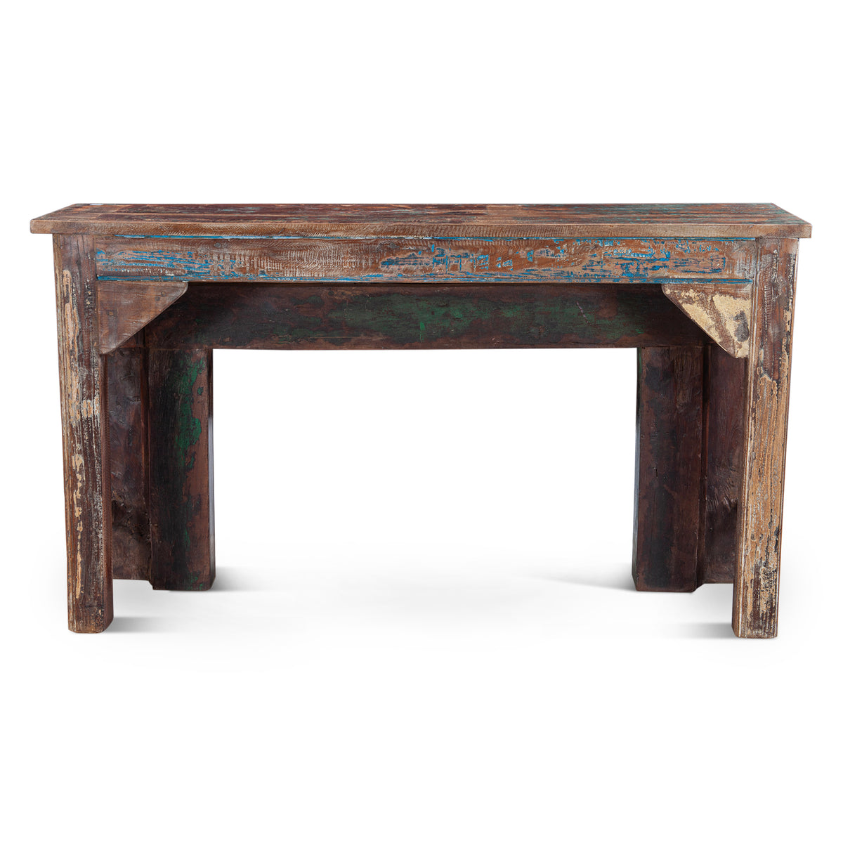 Hand Carved Wood Console Table