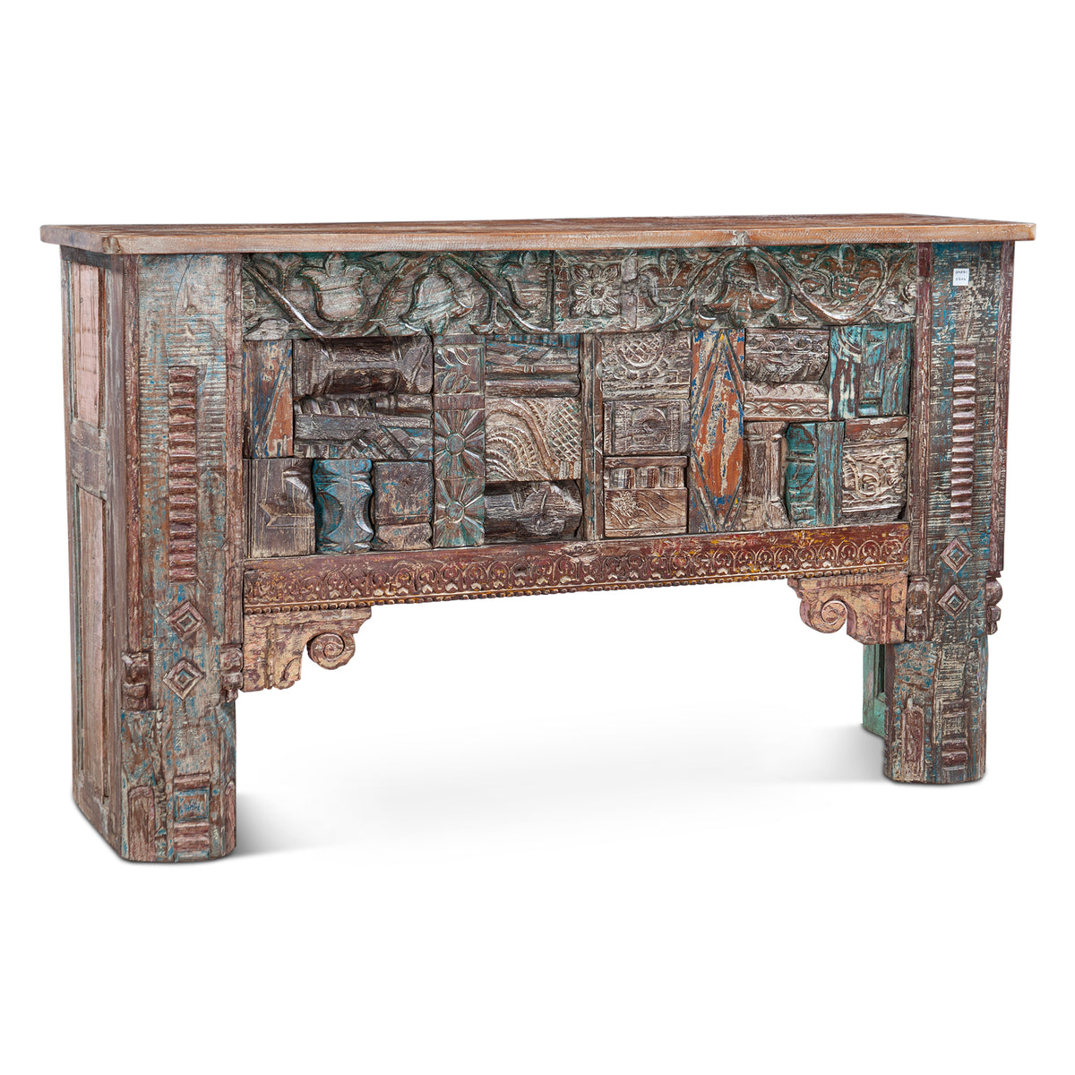 Finely Carved Wood Console Table