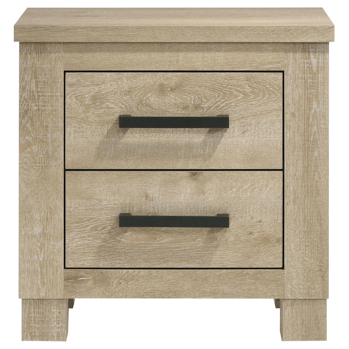 Oakglen Weathered Oak 2-Drawer Nightstand by Coaster at Eve Furniture