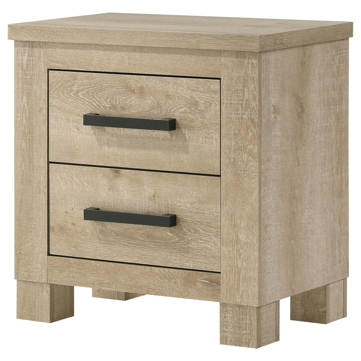 Oakglen Weathered Oak 2-Drawer Nightstand by Coaster at Eve Furniture