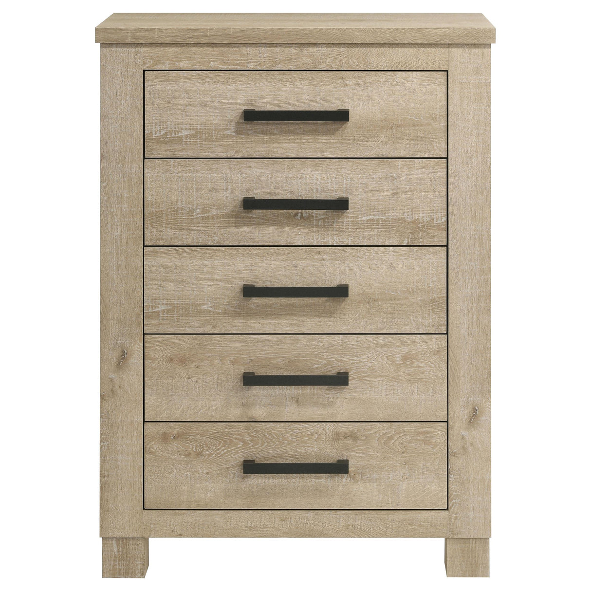 Oakglen Weathered Oak 5-drawer Chest by Coaster at Eve Furniture