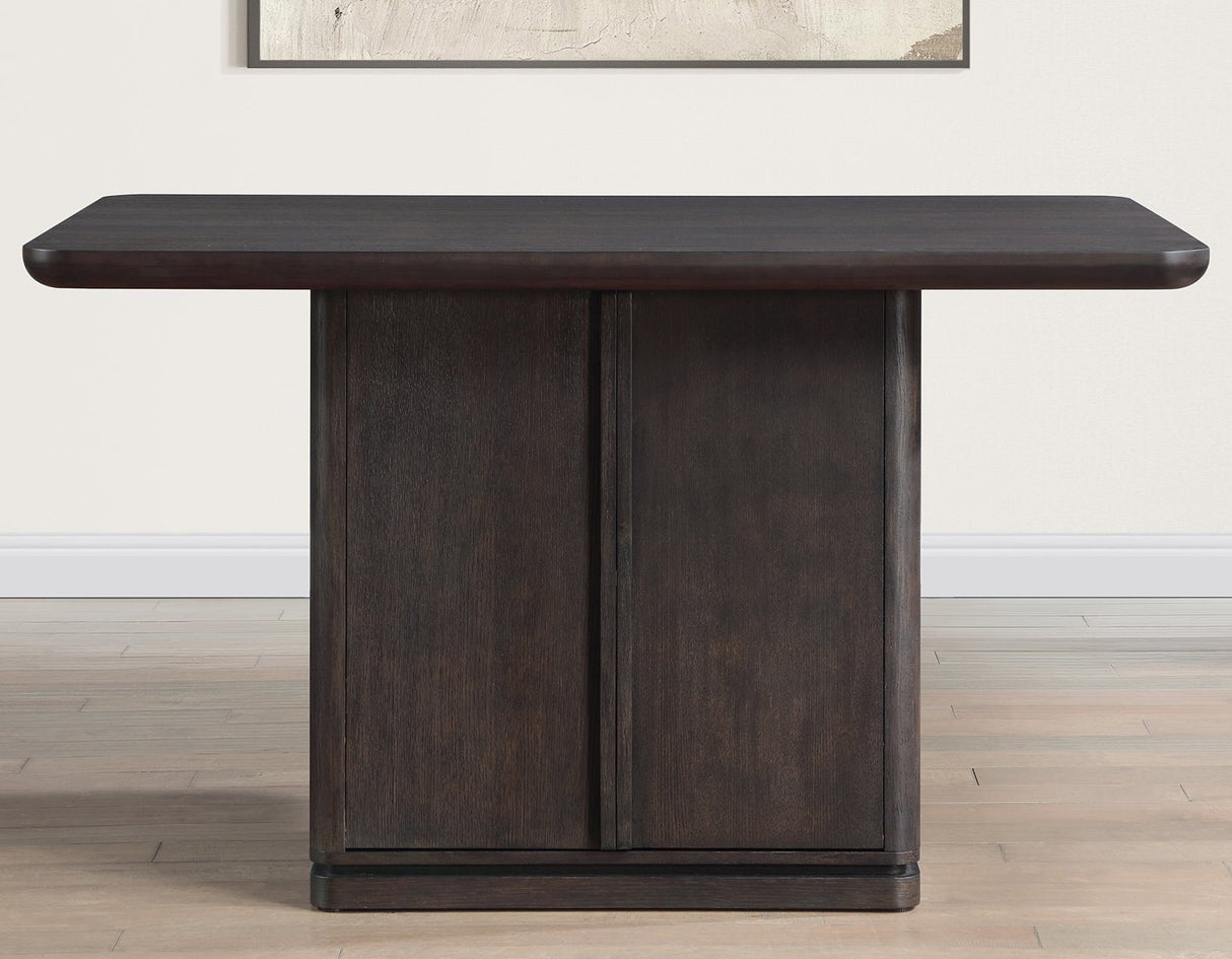 Oakley Charcoal Brown Counter Storage Table by Steve Silver at Eve Furniture