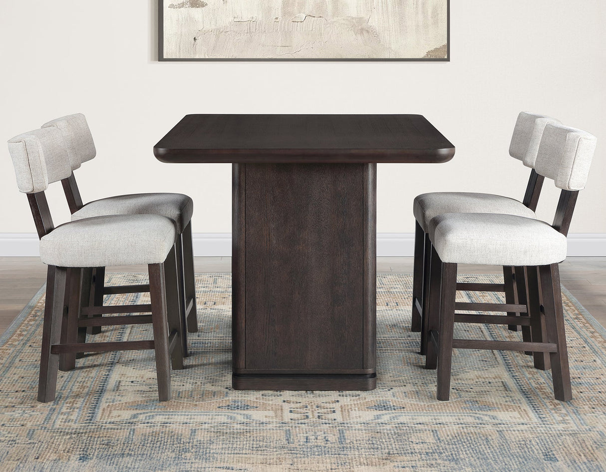 Oakley Charcoal Brown Counter Storage Table by Steve Silver at Eve Furniture