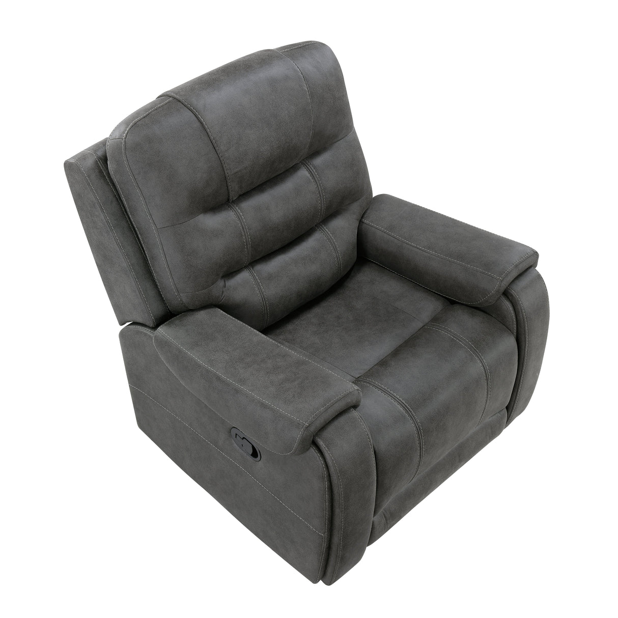 Oberon Dark Gray Reclining Chair by Homelegance at Eve Furniture