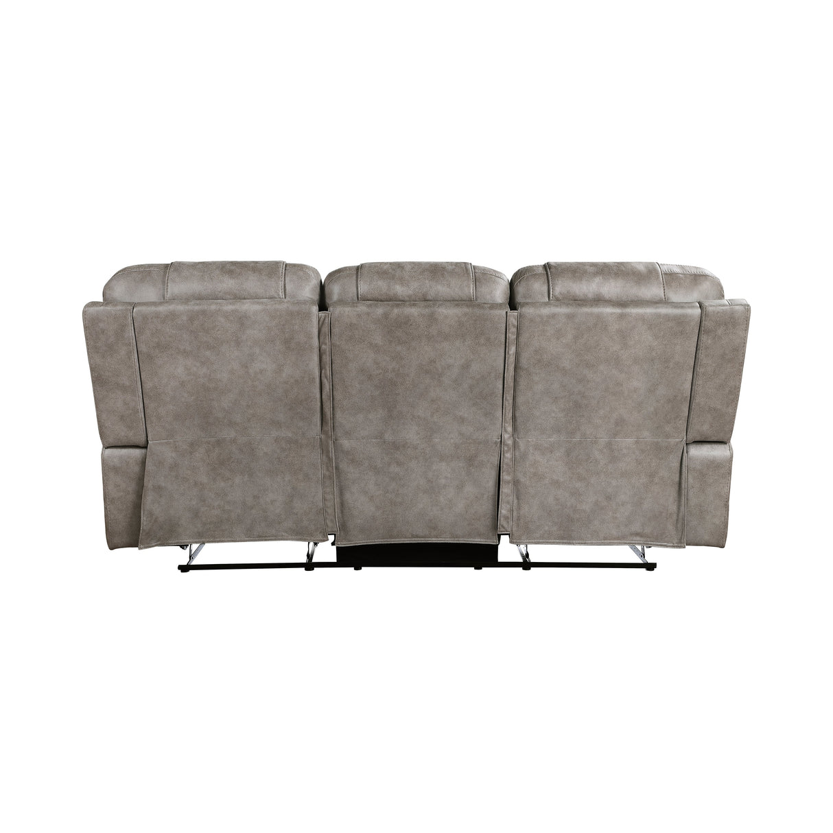 Oberon Grayish Brown Double Reclining Sofa by Homelegance at Eve Furniture