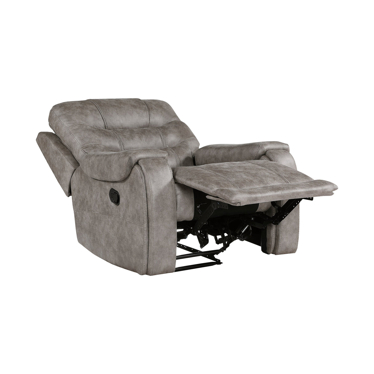 Oberon Grayish Brown Reclining Chair by Homelegance at Eve Furniture