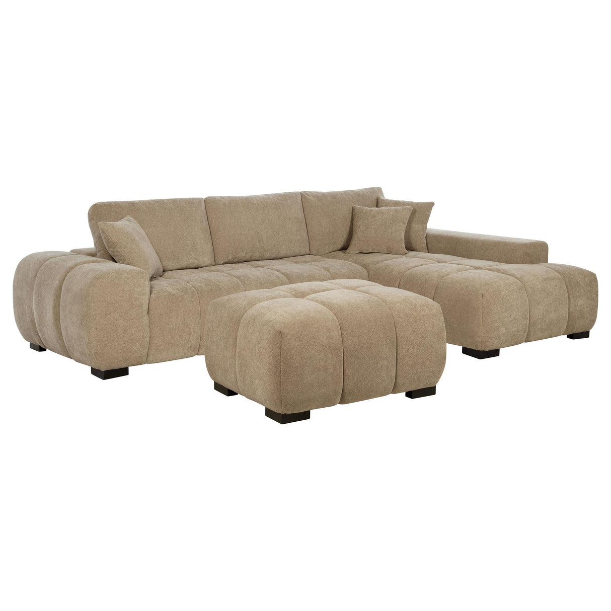 Octavia Camel Upholstered Rectangular Ottoman by Coaster at Eve Furniture