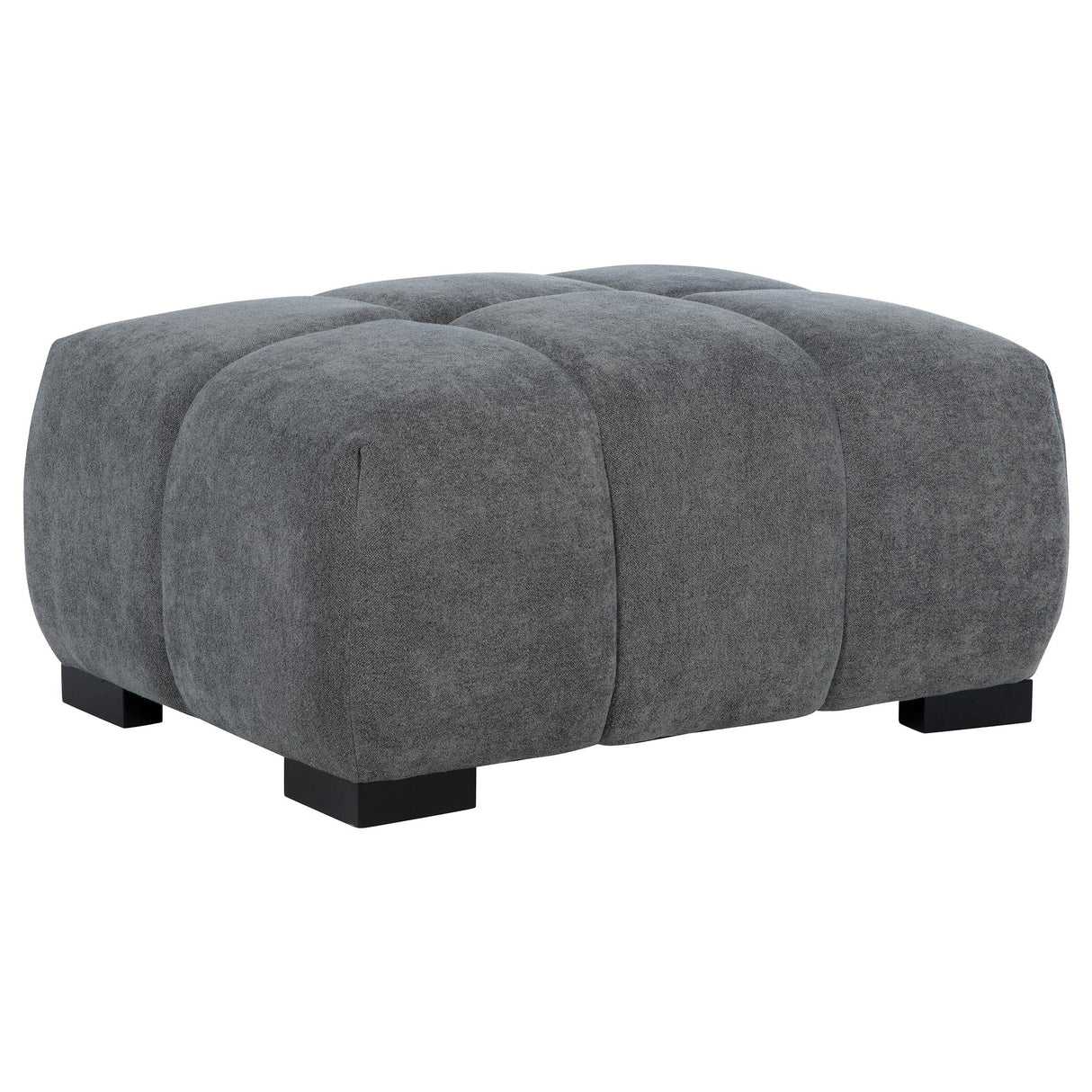 Octavia Charcoal Gray Upholstered Rectangular Ottoman by Coaster at Eve Furniture