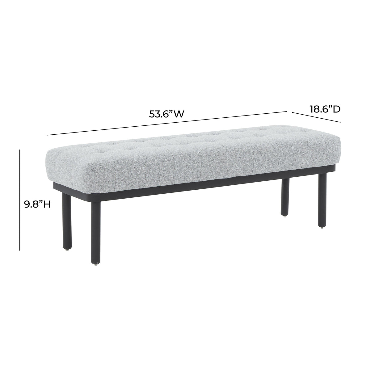 Olivia Boucle Bench by TOV Furniture at Eve Furniture