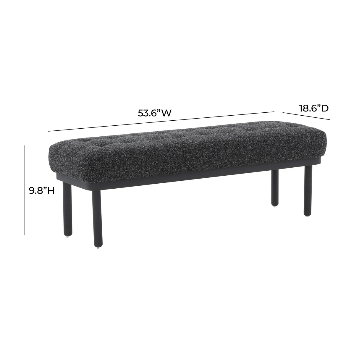 Olivia Boucle Bench by TOV Furniture at Eve Furniture