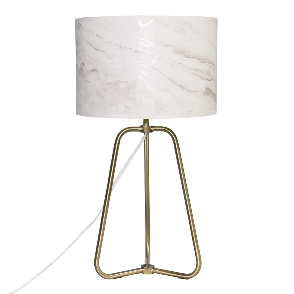Optima Marble Lampshade Table Lamp - Bronze by Ashcroft Imports at Eve Furniture