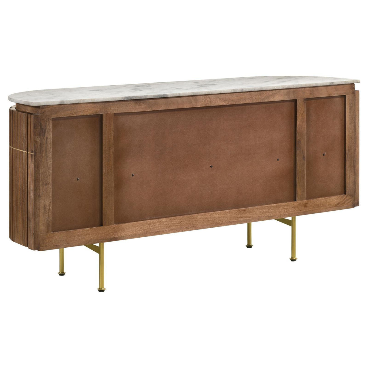 Ortega White and Natural 4-door Marble Top Dining Sideboard Server by Coaster at Eve Furniture